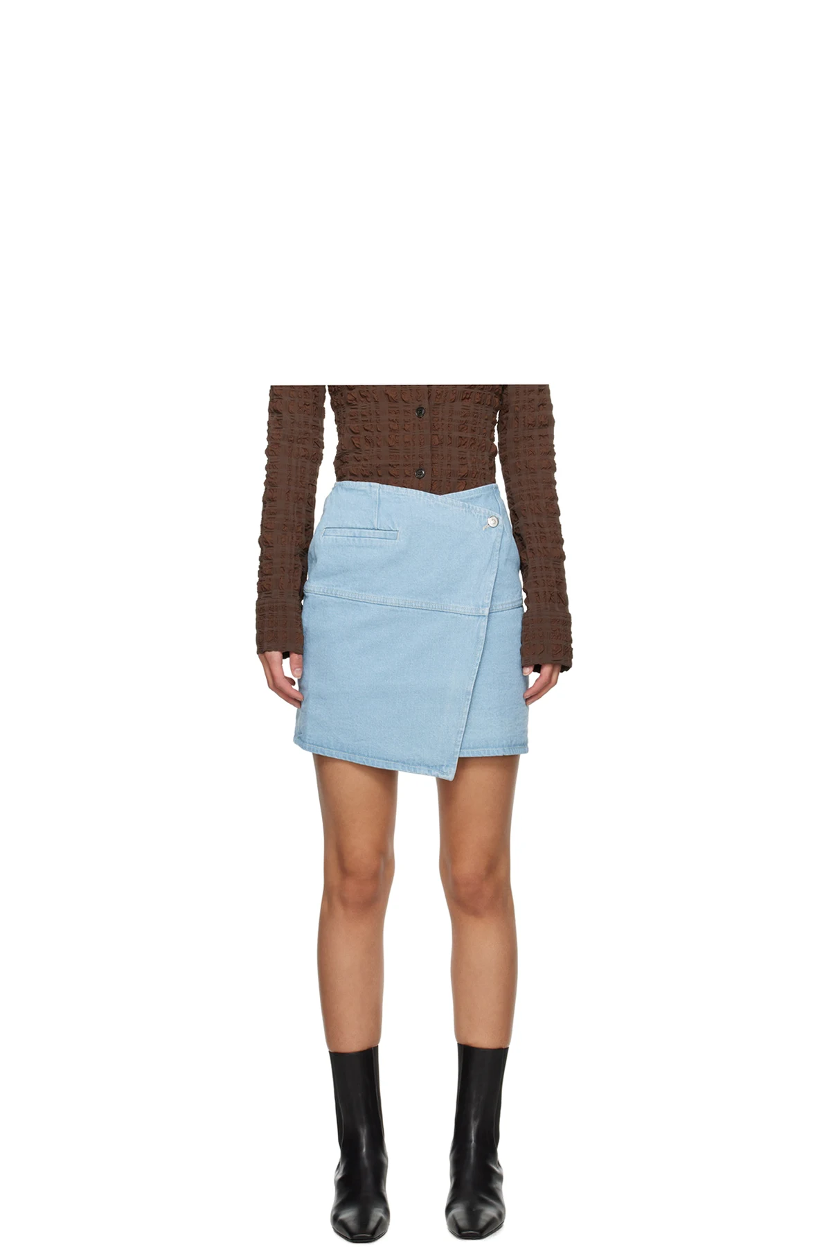 Blue Casna Denim Miniskirt