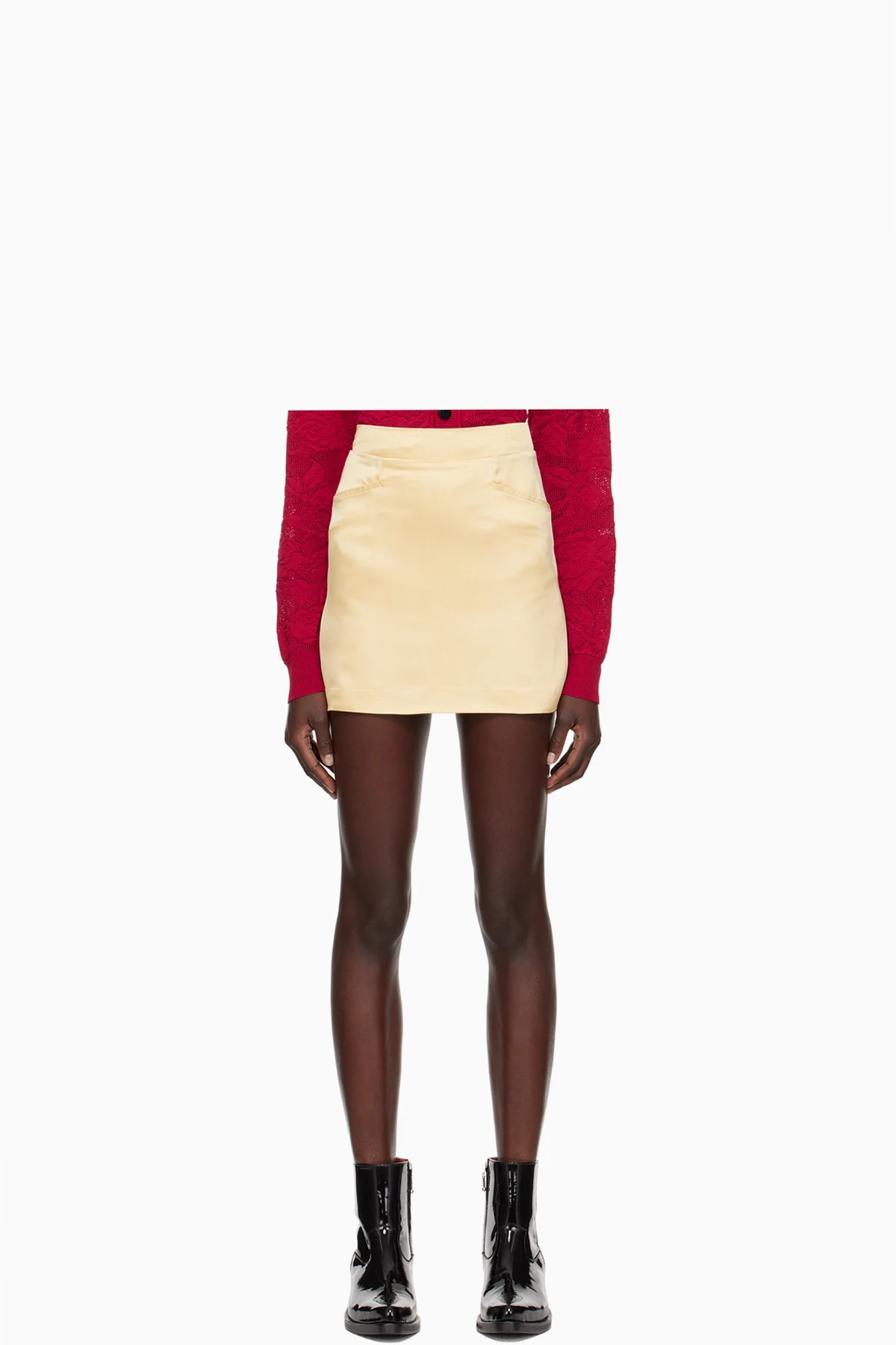 SSENSE Exclusive Yellow Two-Pocket Miniskirt
