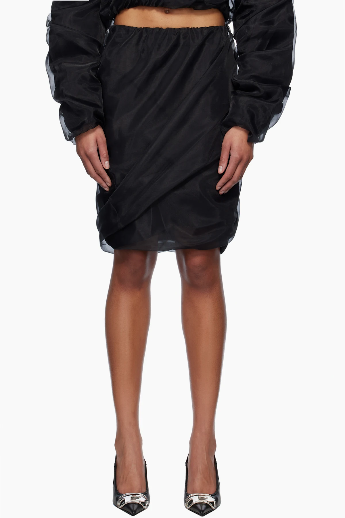 Black Layered Miniskirt