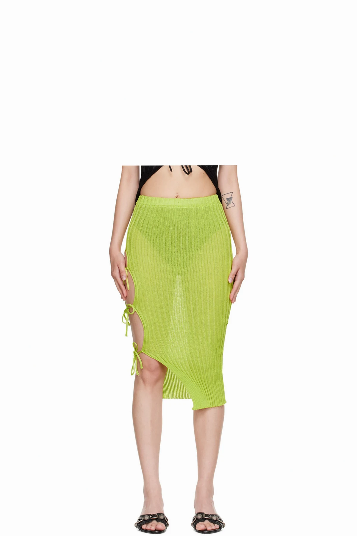 Green Emma Midi Skirt