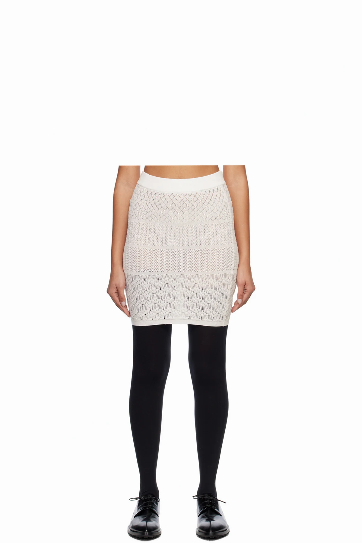 Off-White Semi-Sheer Midi Skirt