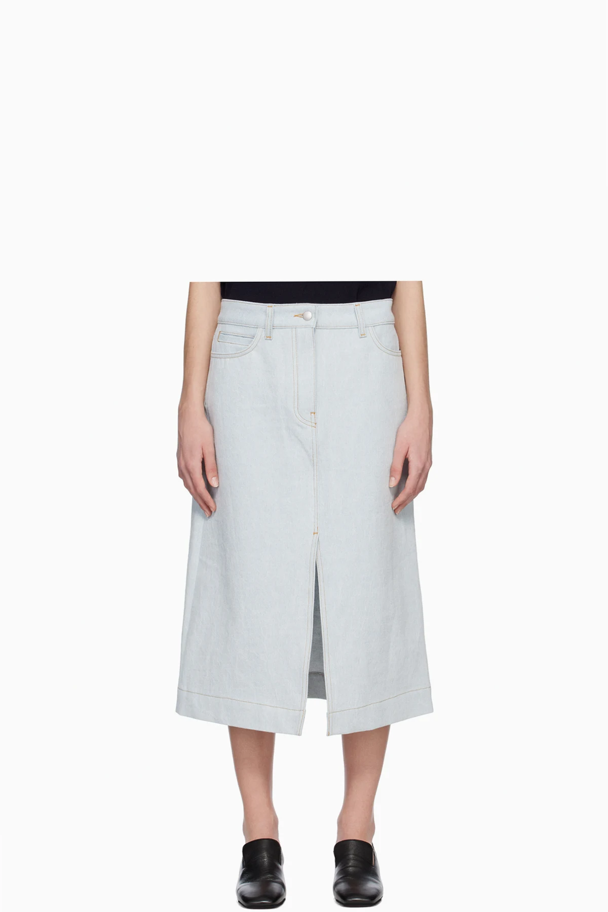 Blue Soro Midi Skirt