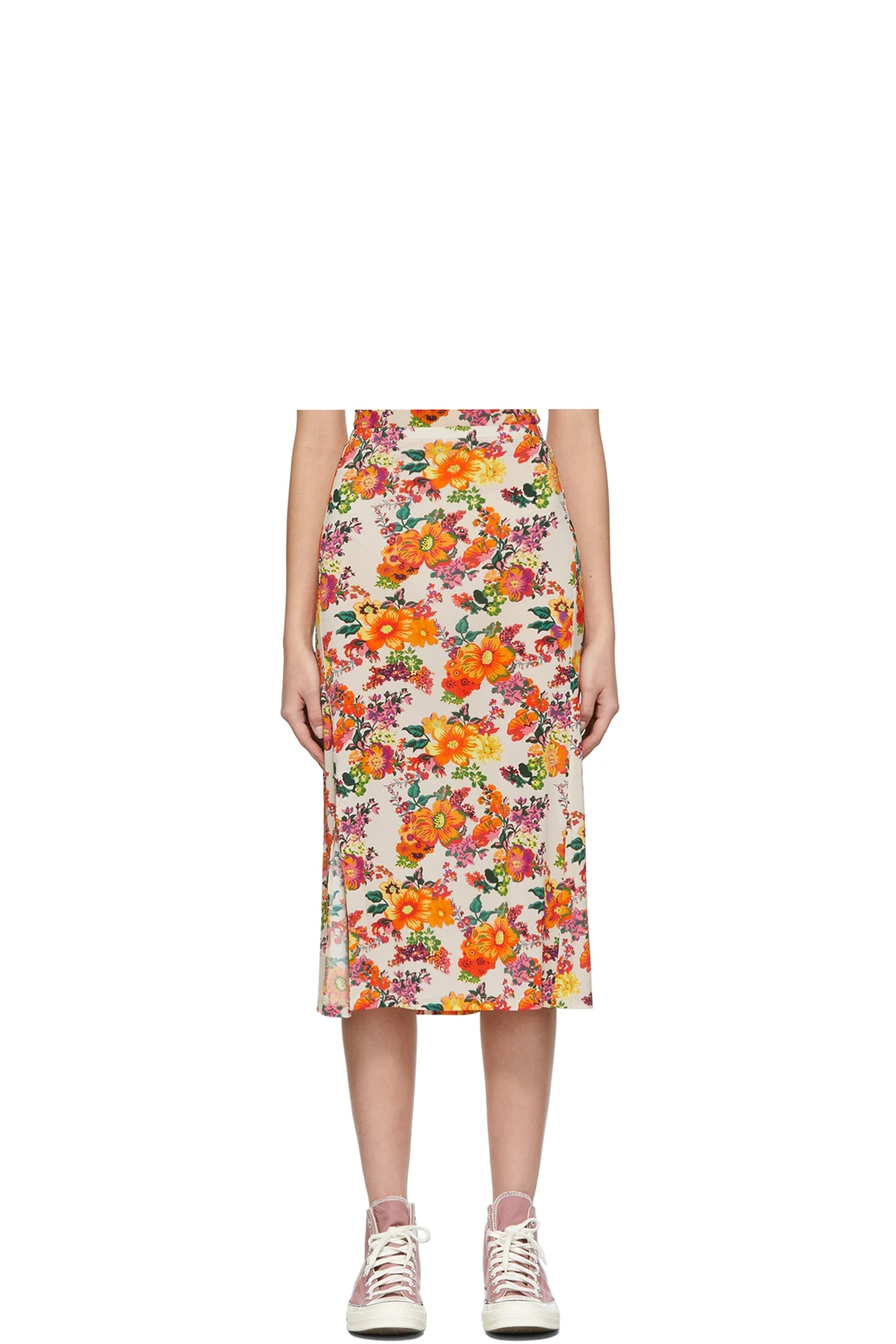 SSENSE Exclusive Beige & Multicolor Capsule Printed Nacre Skirt