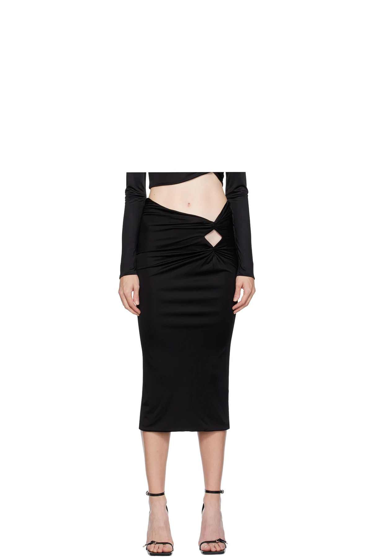 Black Dua Lipa Edition Midi Skirt