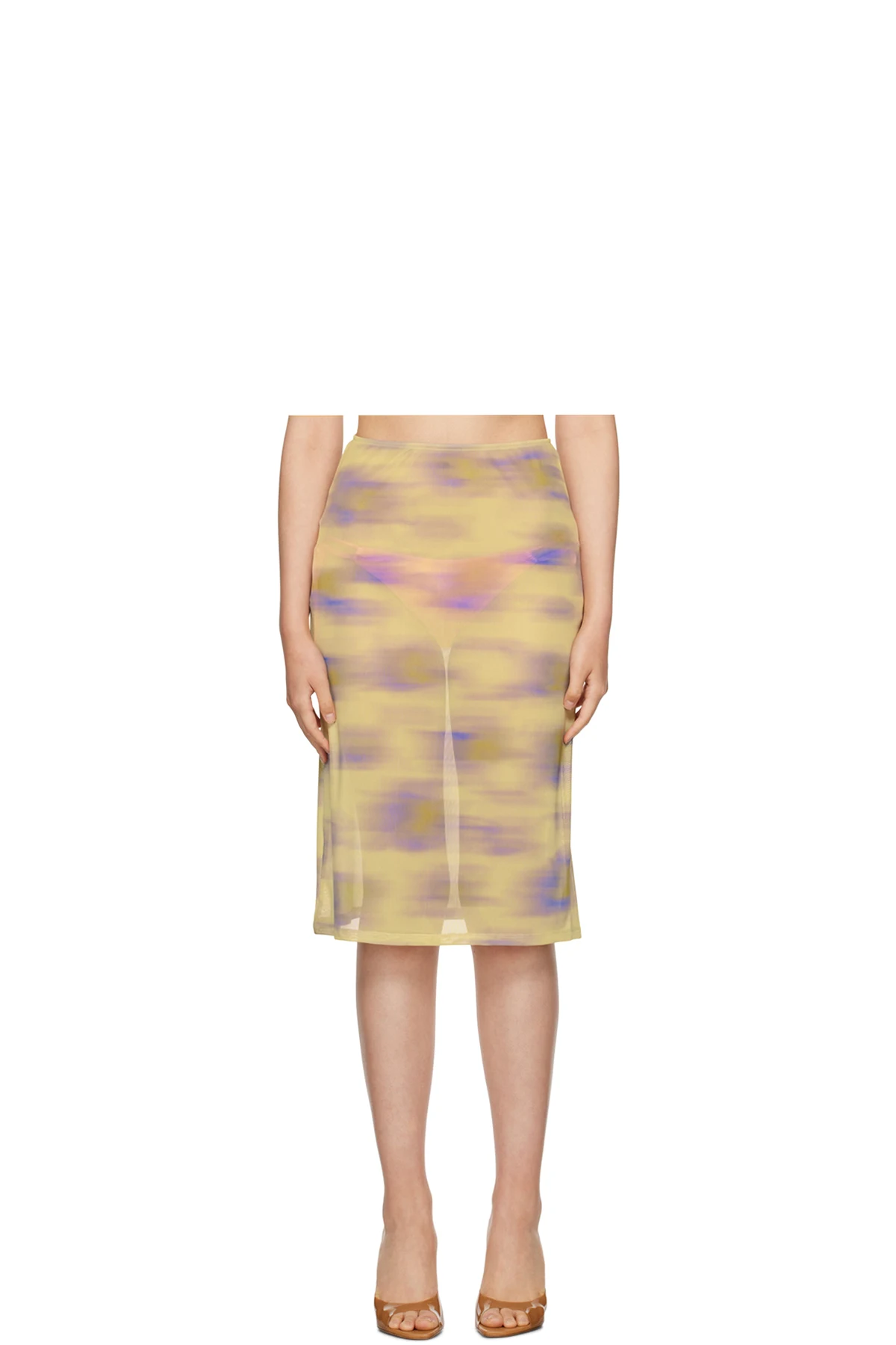 Yellow Coco Midi Skirt