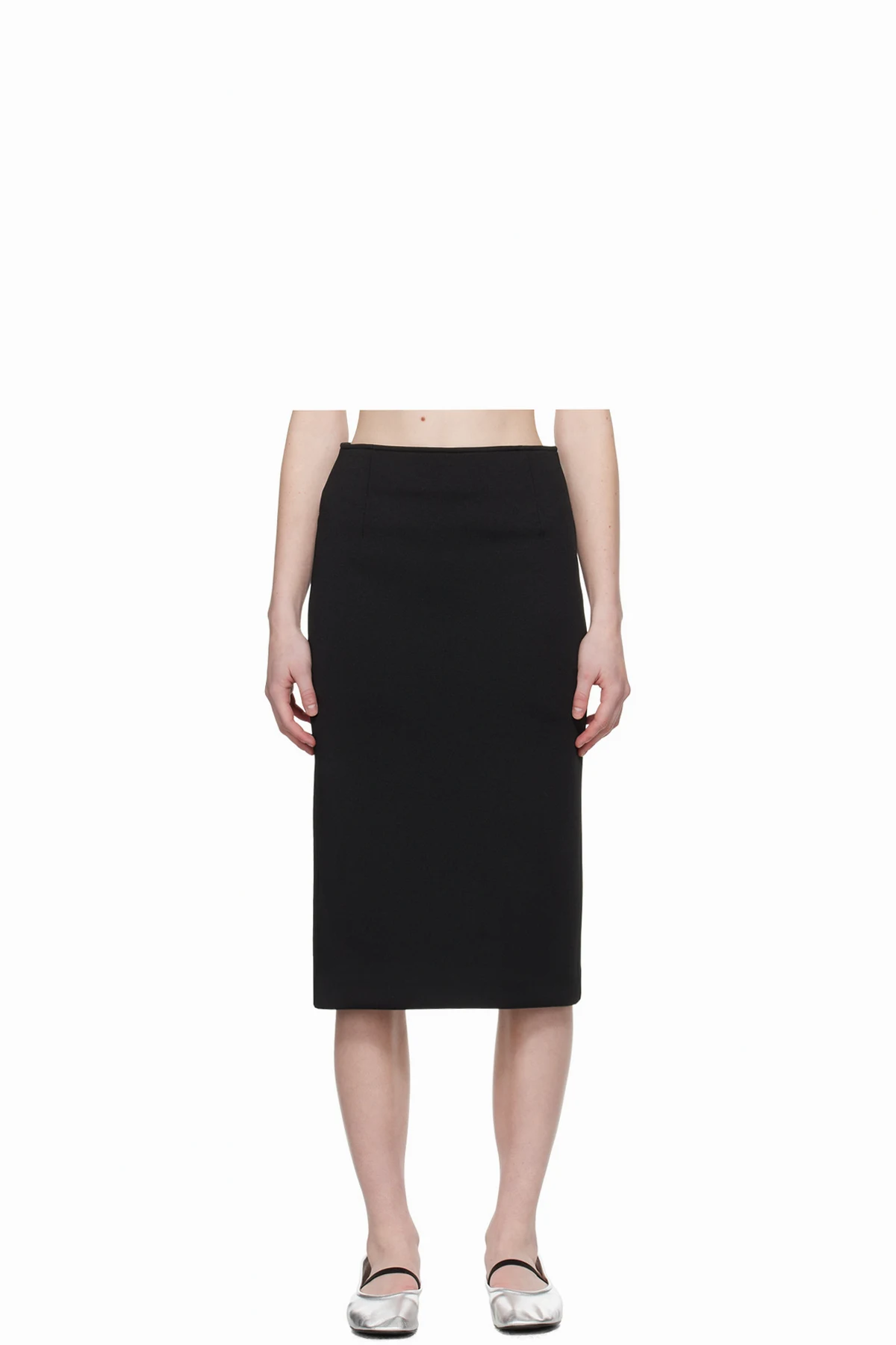 Black Civita Midi Skirt