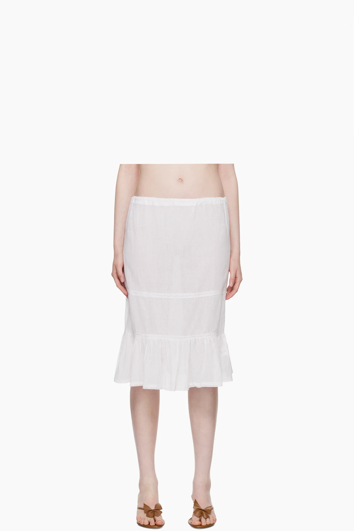 White Swan Midi Skirt