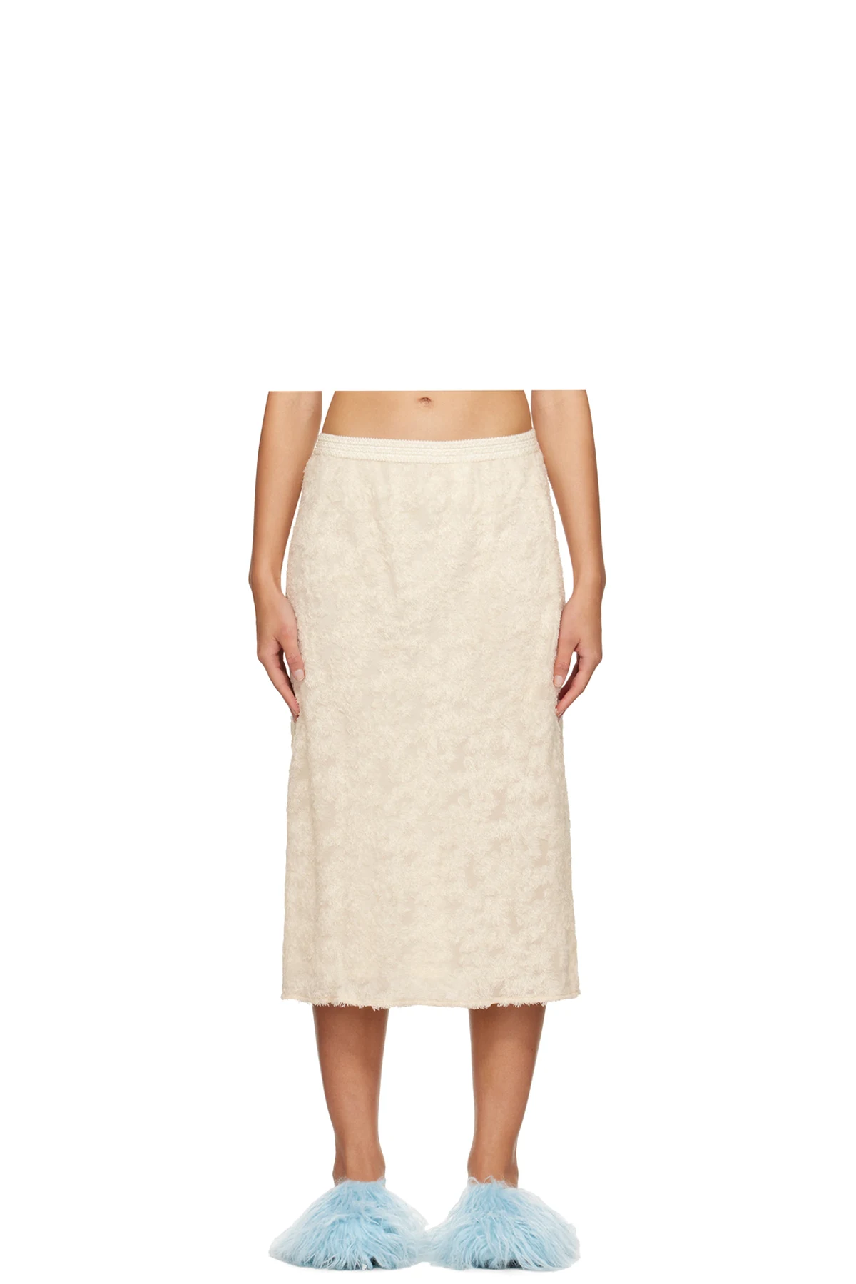 Off-White Shaggy Midi Skirt