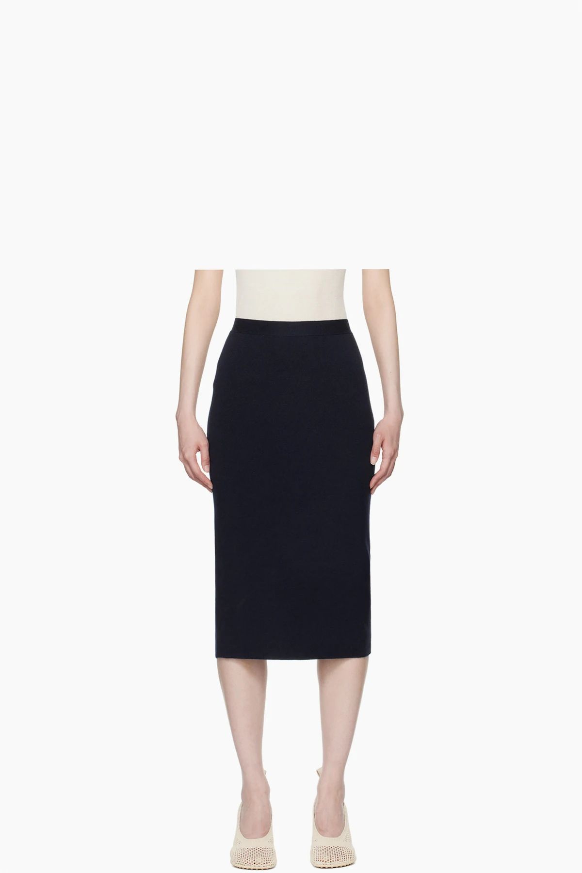 Navy Light Midi Skirt