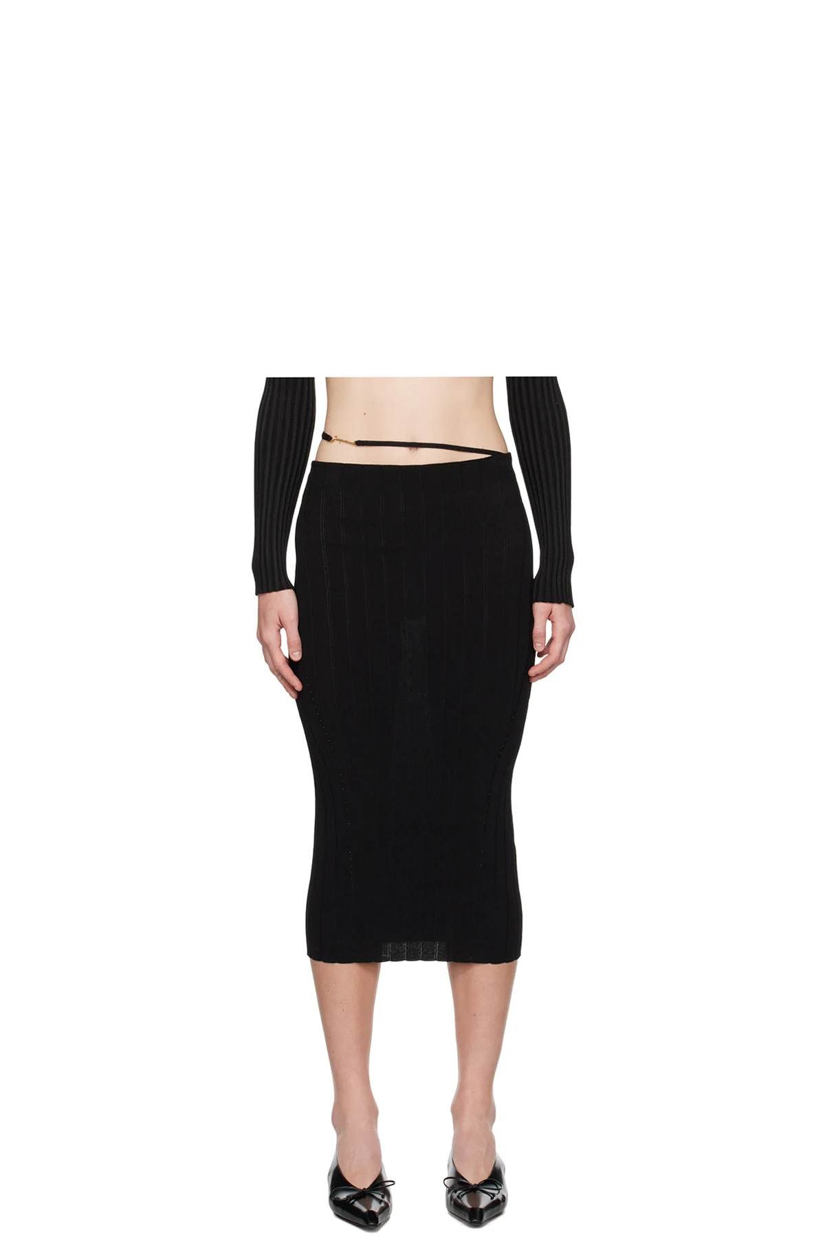 Black Les Classiques 'La jupe Pralù' Midi Skirt