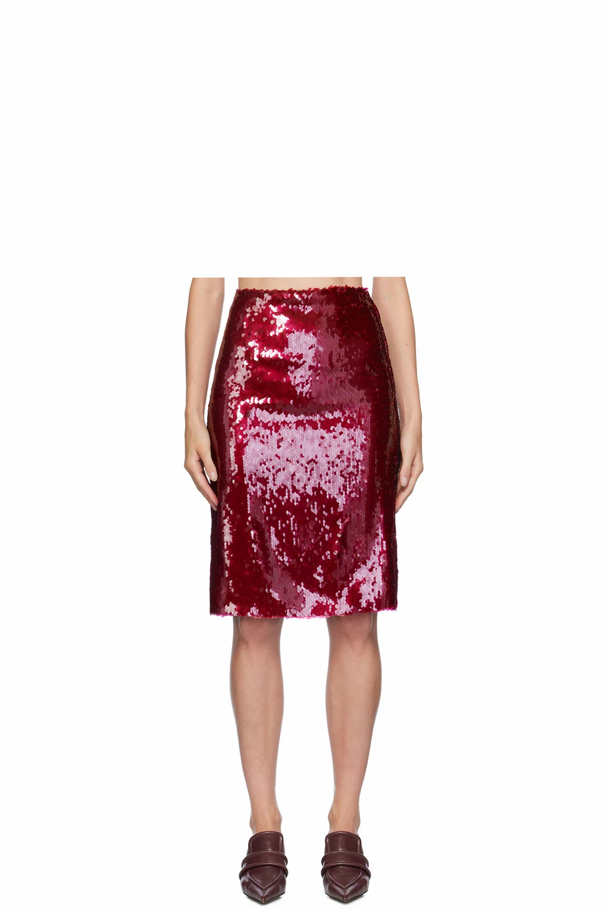 Burgundy Este Midi Skirt