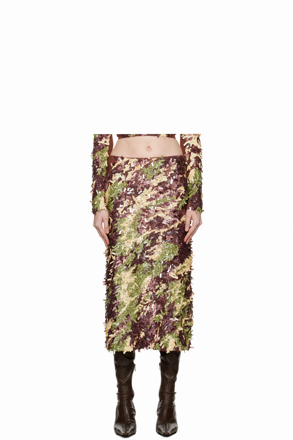 Multicolor Olivia Midi Skirt