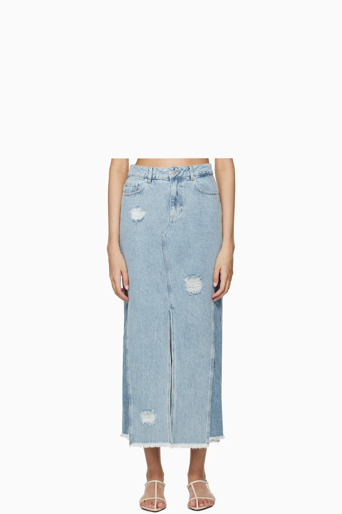 Blue Louisa Denim Maxi Skirt