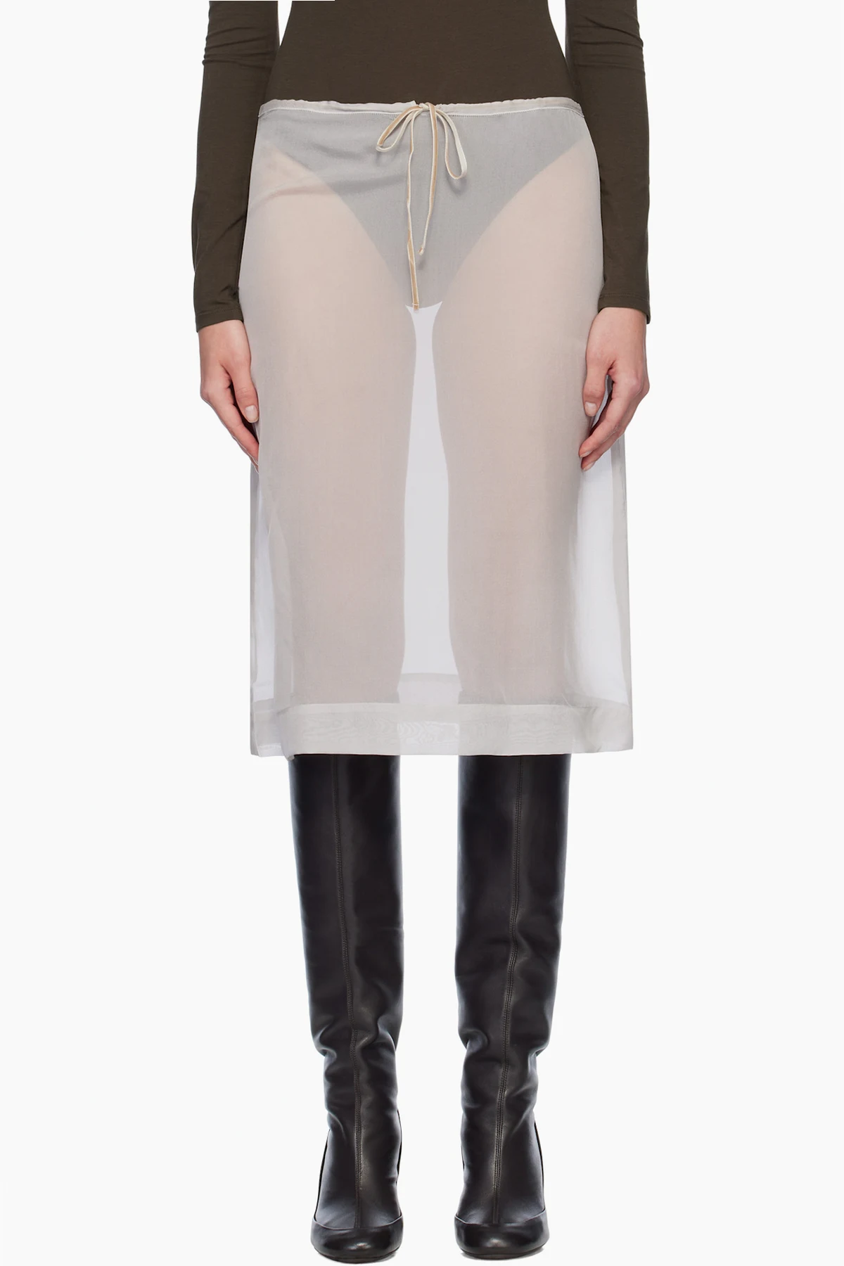 Gray Mileva Midi Skirt