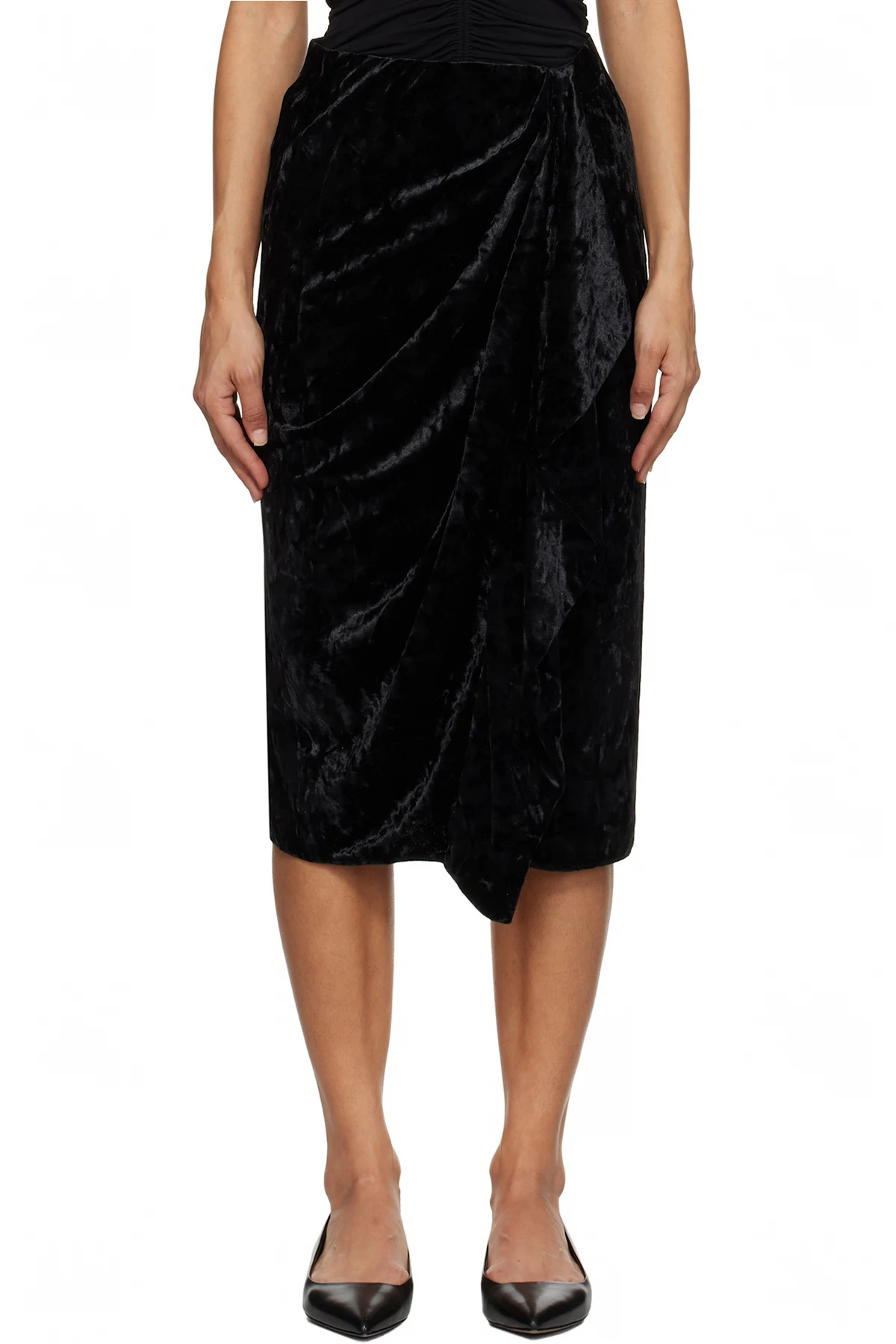 Black Alyssa Midi Skirt