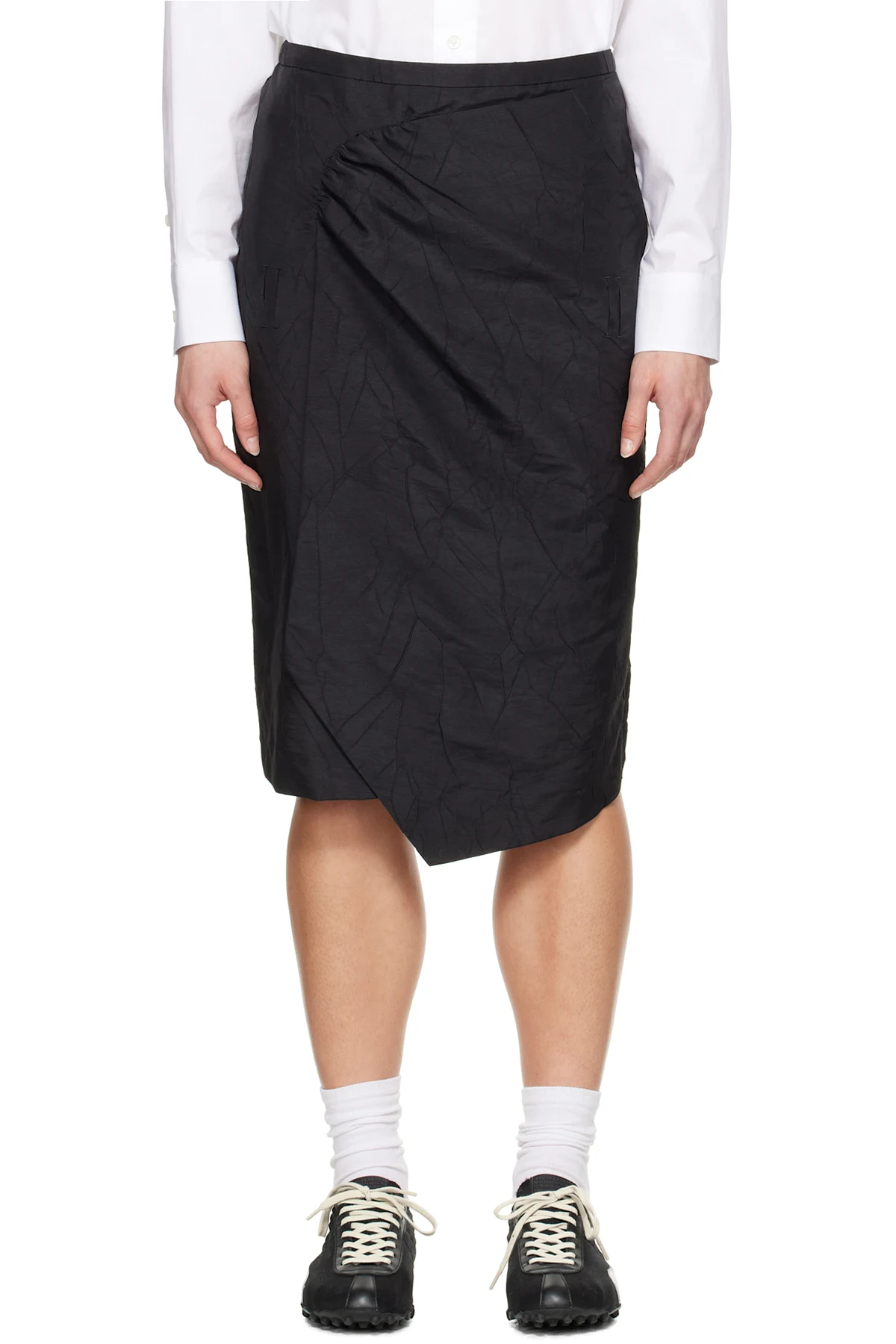 Black Medium Midi Skirt