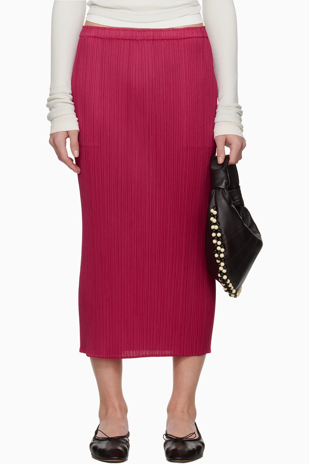 Pink June New Colorful Basics 4 Midi Skirt