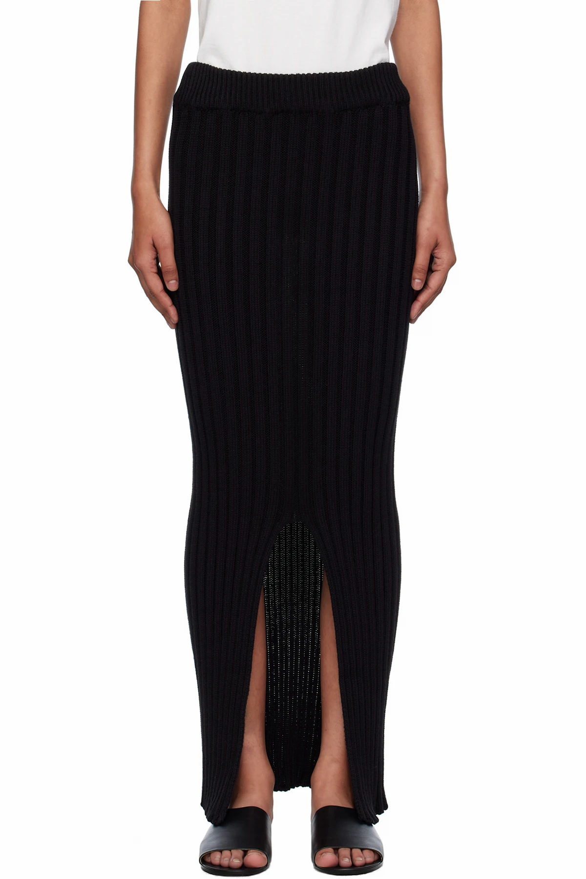 Black Macau Midi Skirt