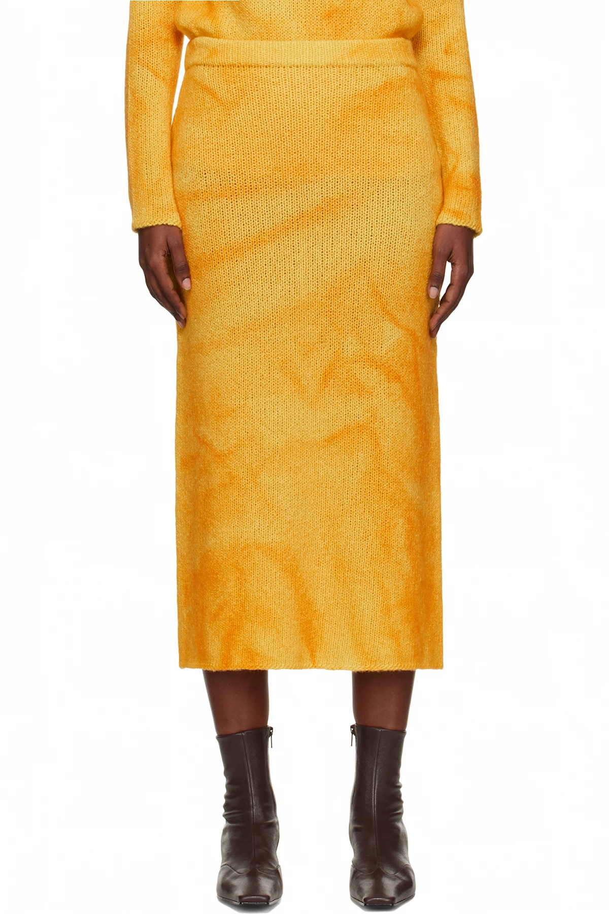 Yellow Dorcas Midi Skirt