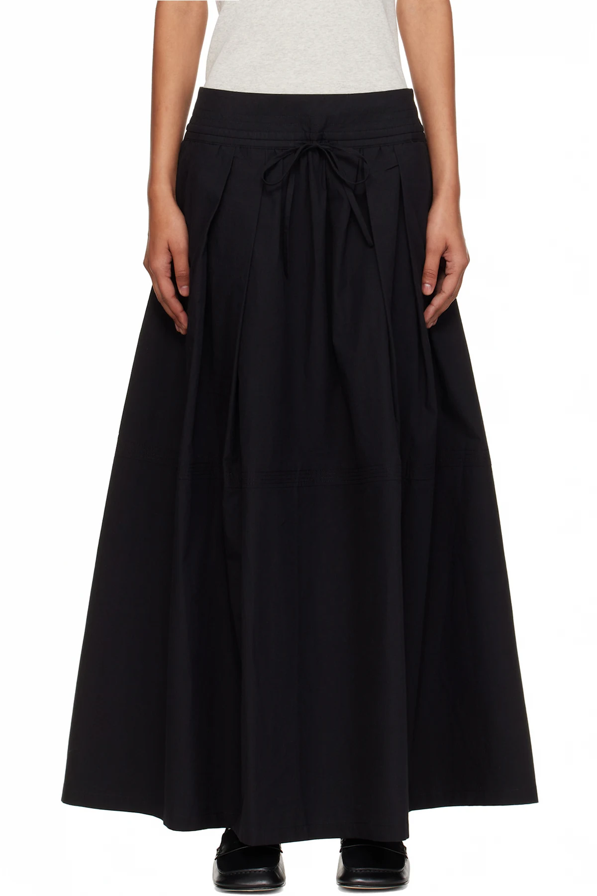 Black Ottowa Midi Skirt