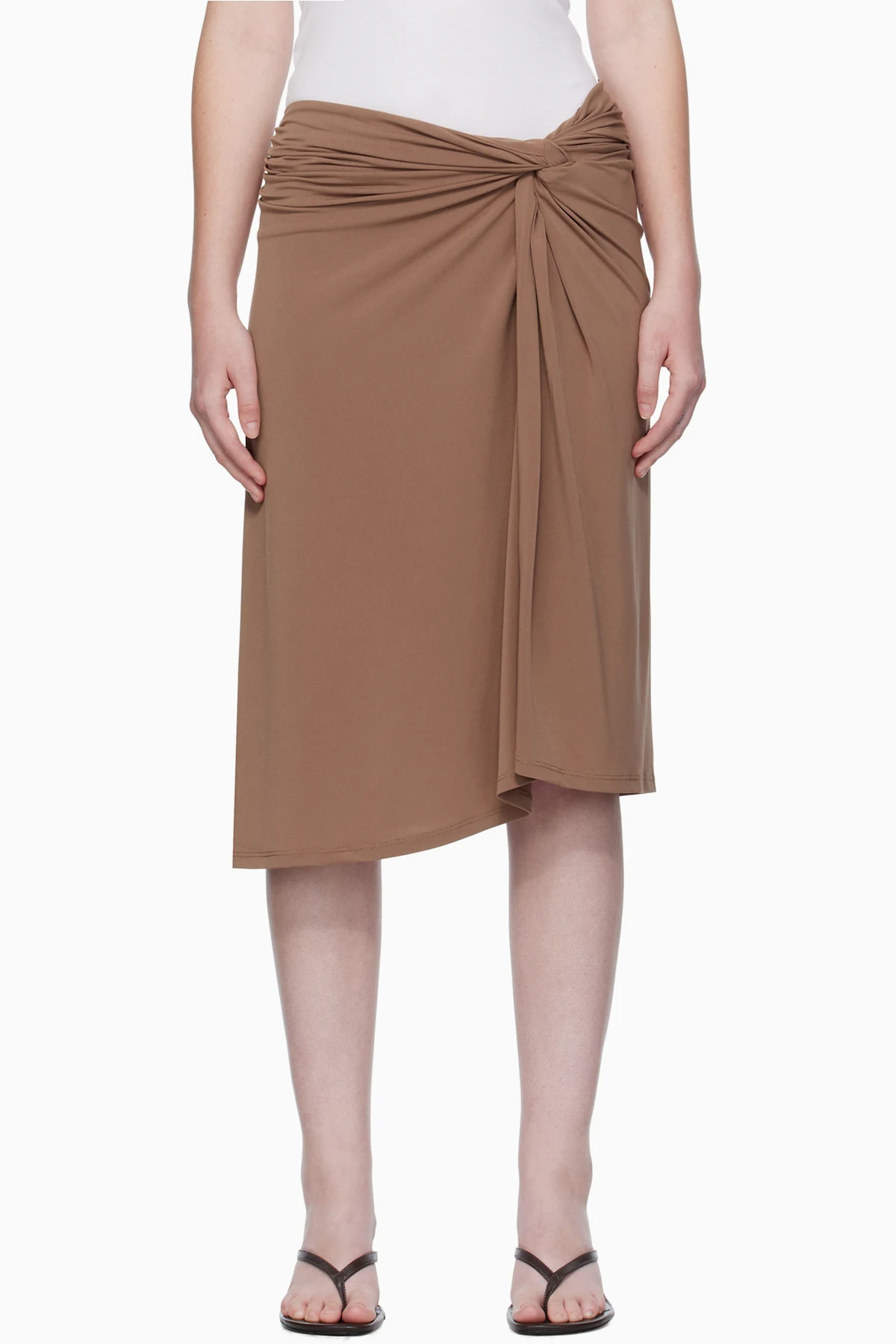 Brown Elemental Ida Midi Skirt