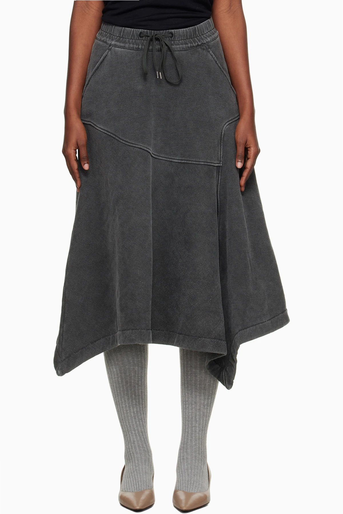 Gray Lounge Midi Skirt