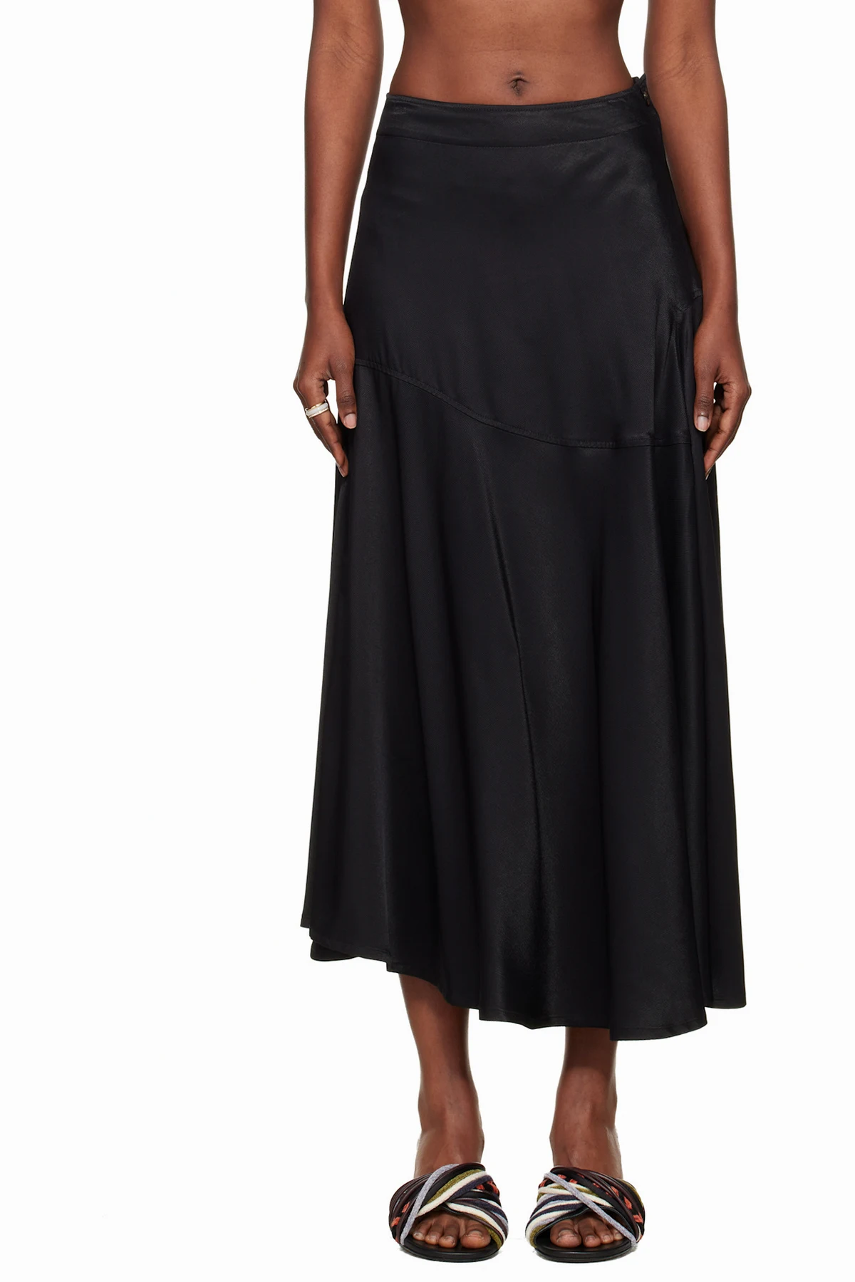 Black Waltz Midi Skirt
