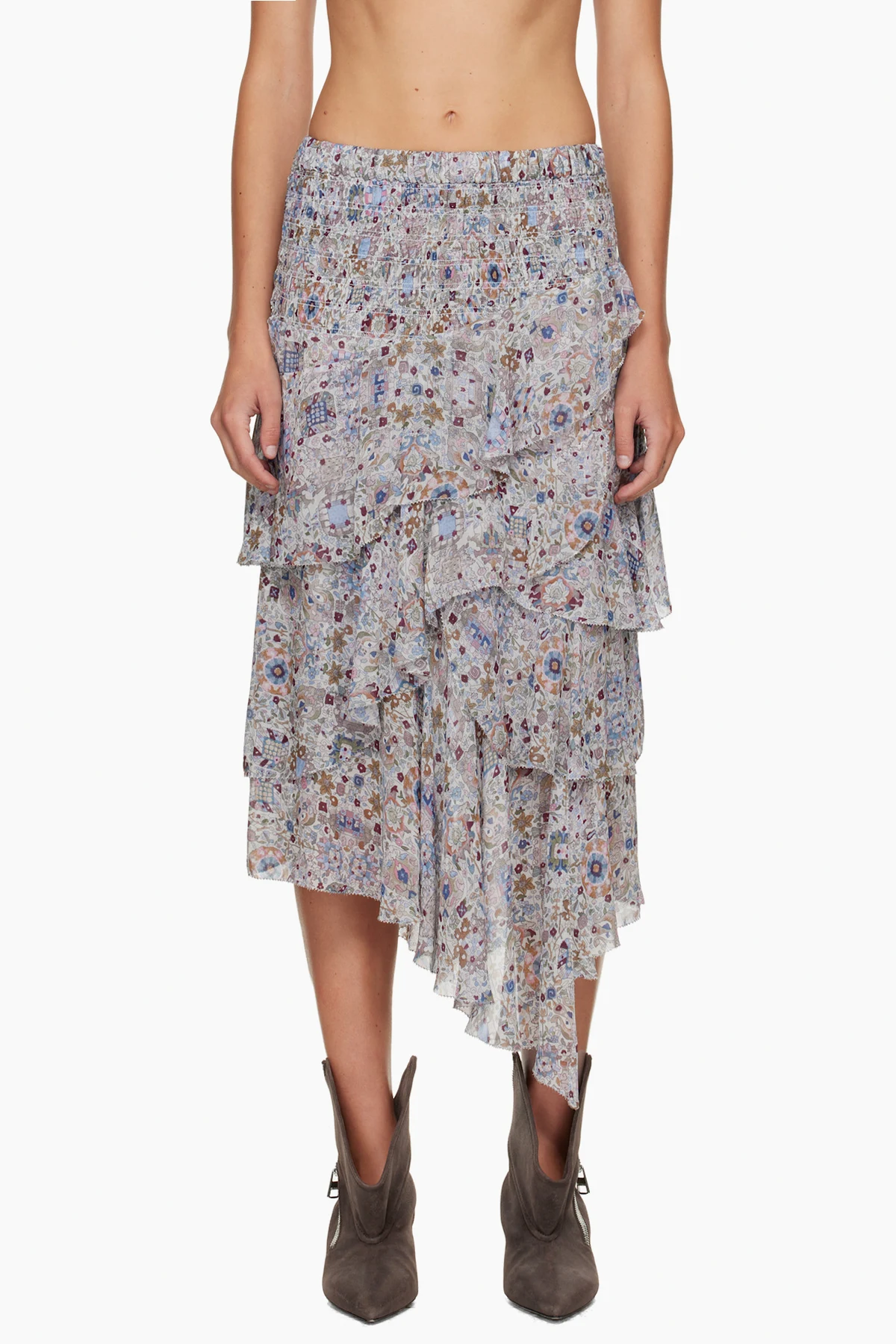 Multicolor Brigitte Midi Skirt