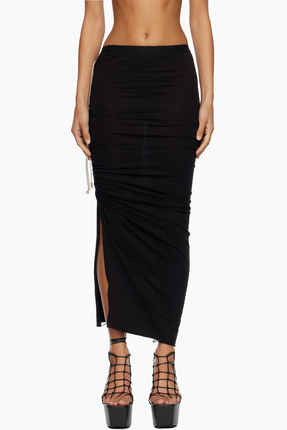 Black Concordians Soft Edfu Midi Skirt