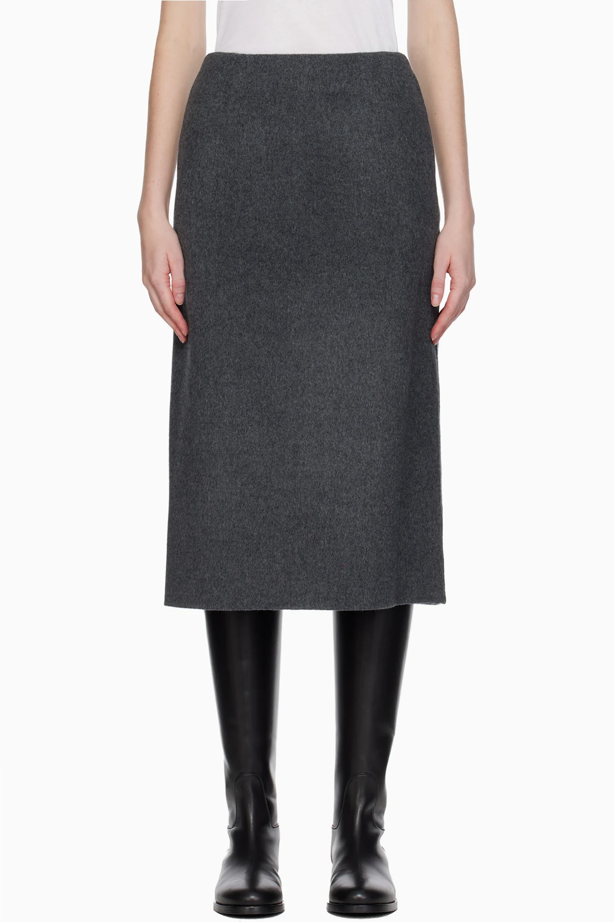 Gray Sander Midi Skirt