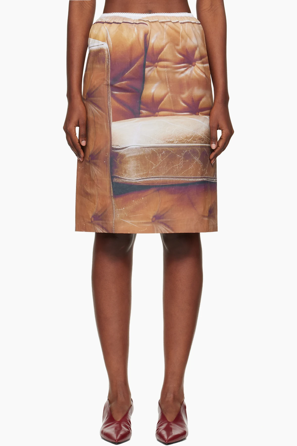 Brown Sisley Slip Midi Skirt