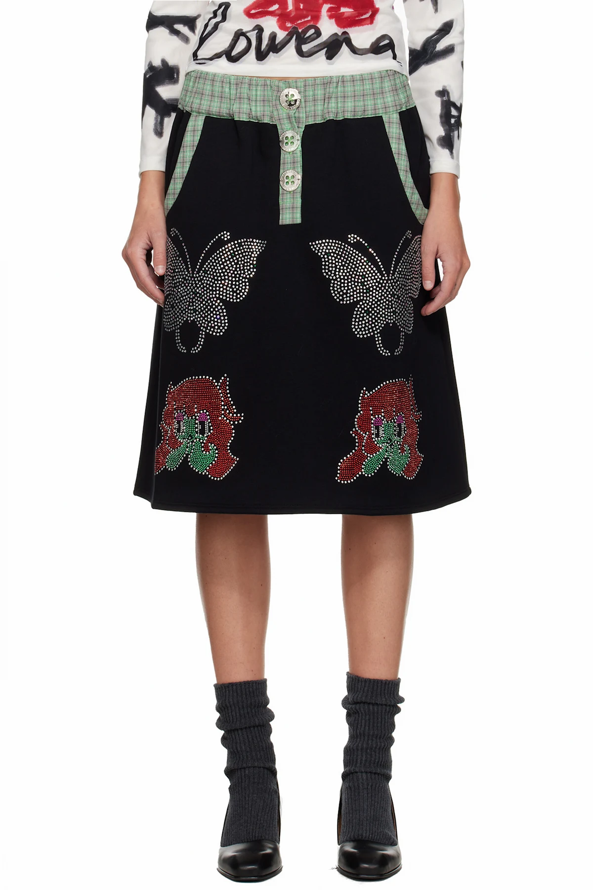 Black Quimby Midi Skirt