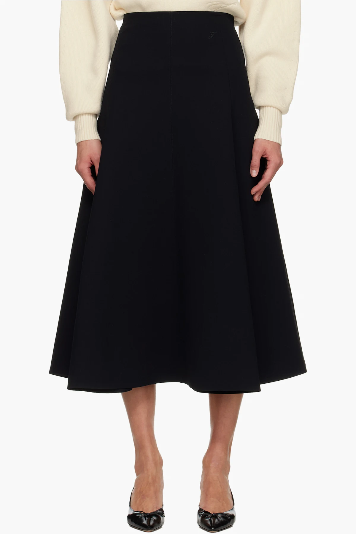 Black 'The Triangle' Midi Skirt