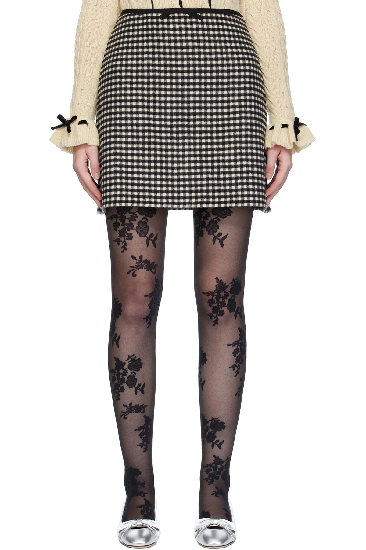 Black & White Check Miniskirt