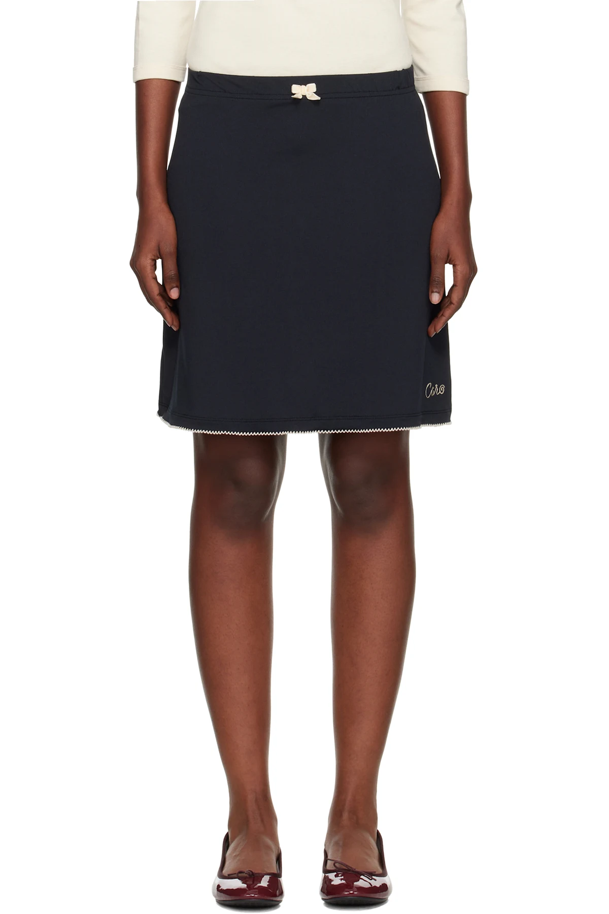 Black 'Caro' Jersey Miniskirt