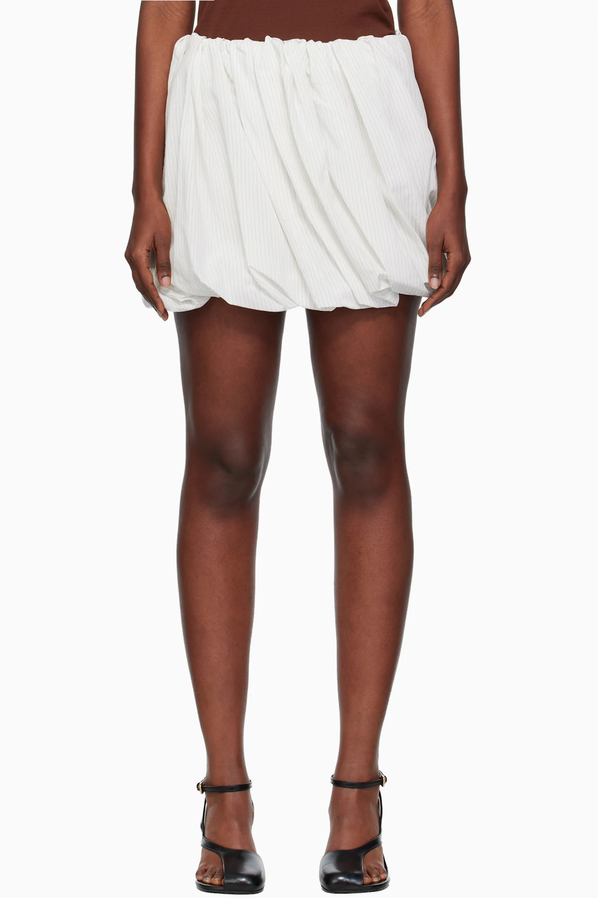Off-White Rolled Hem Miniskirt