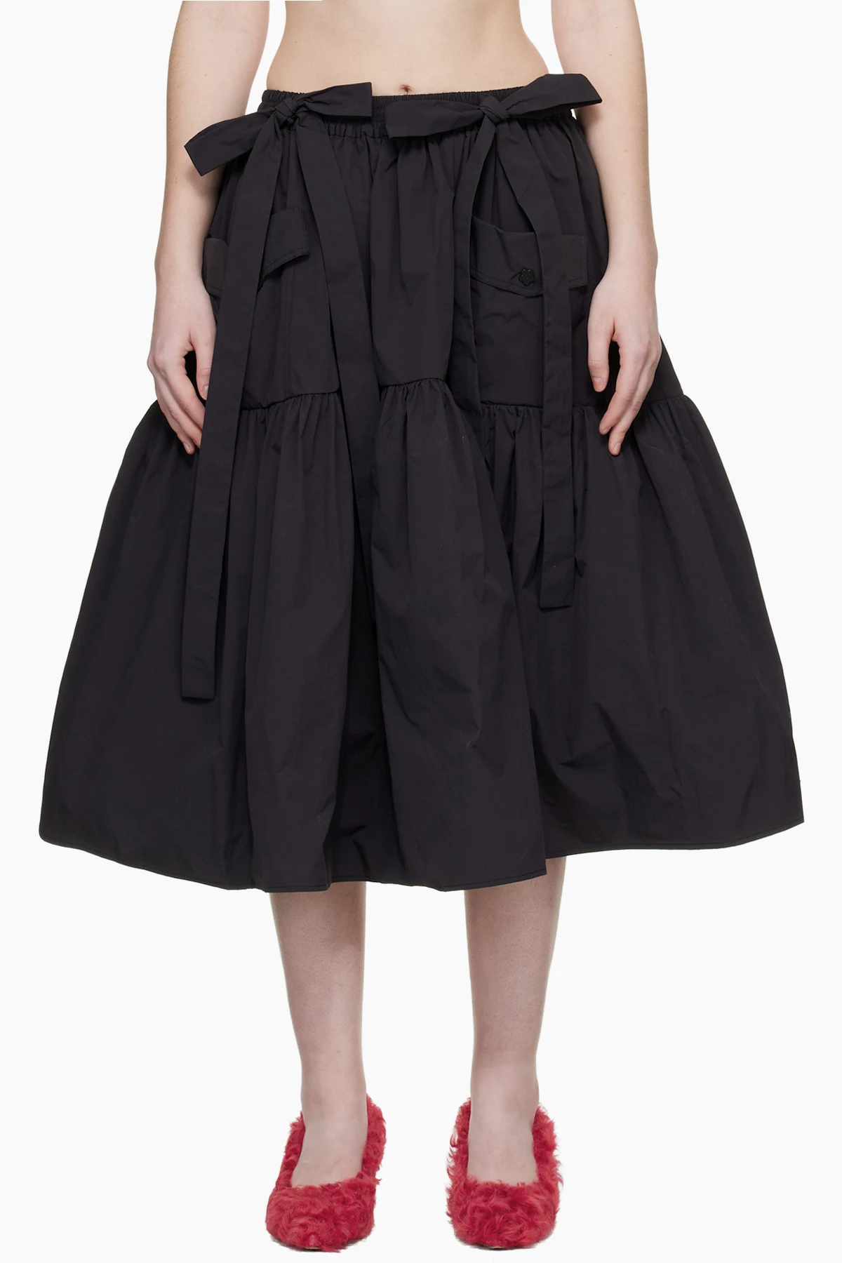 Black CBcai Midi Skirt