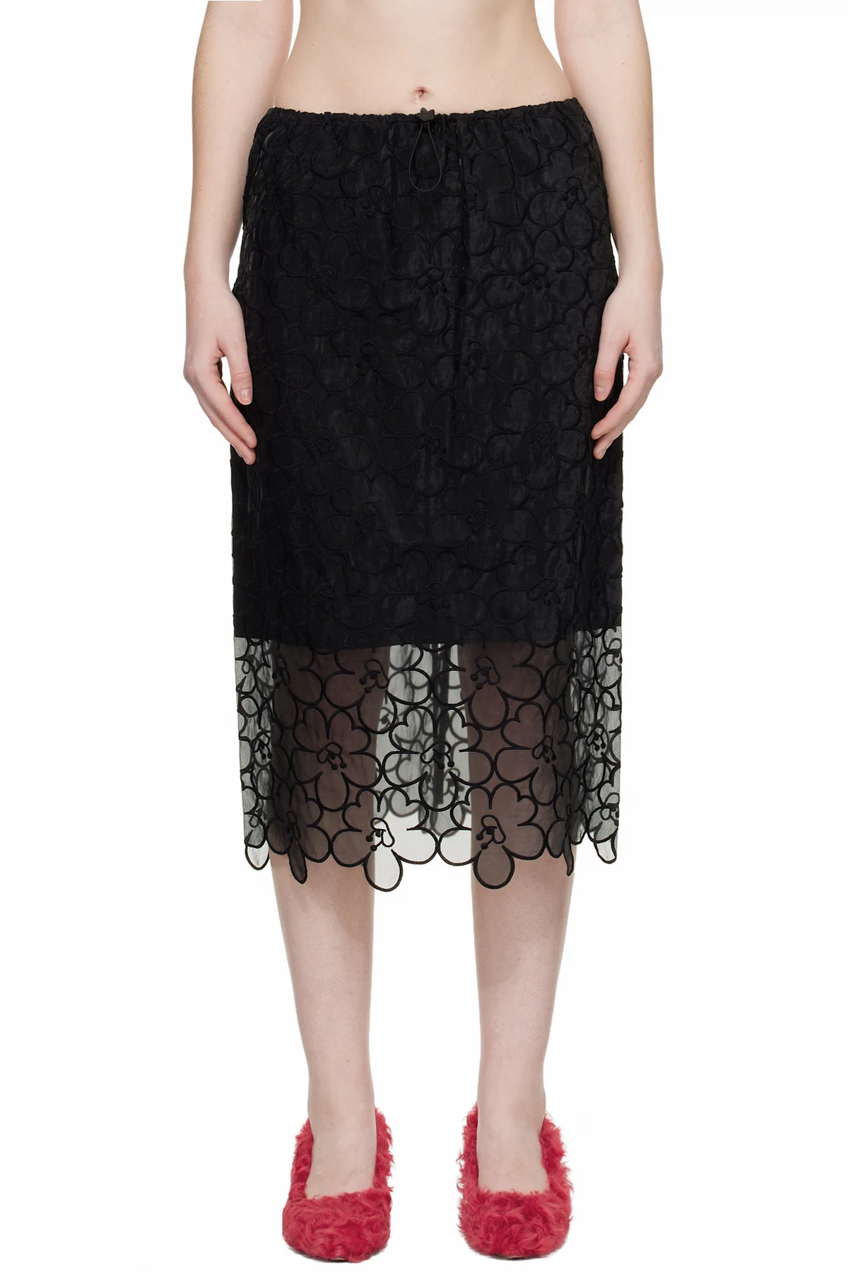 Black CBbria Midi Skirt