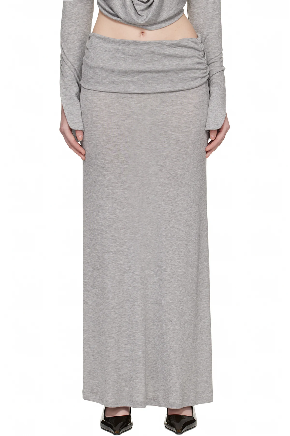 Gray Feyra Midi Skirt