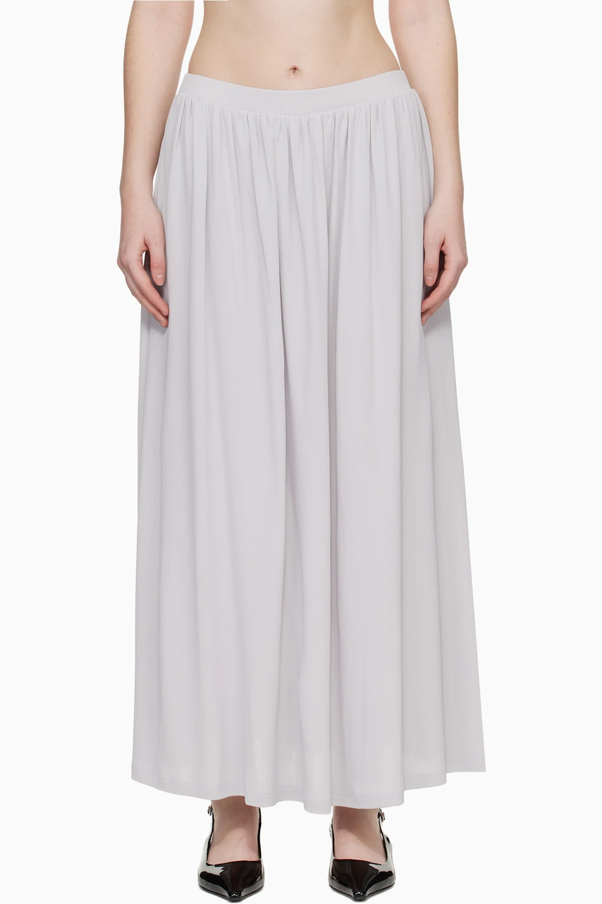 Gray Aelir Midi Skirt