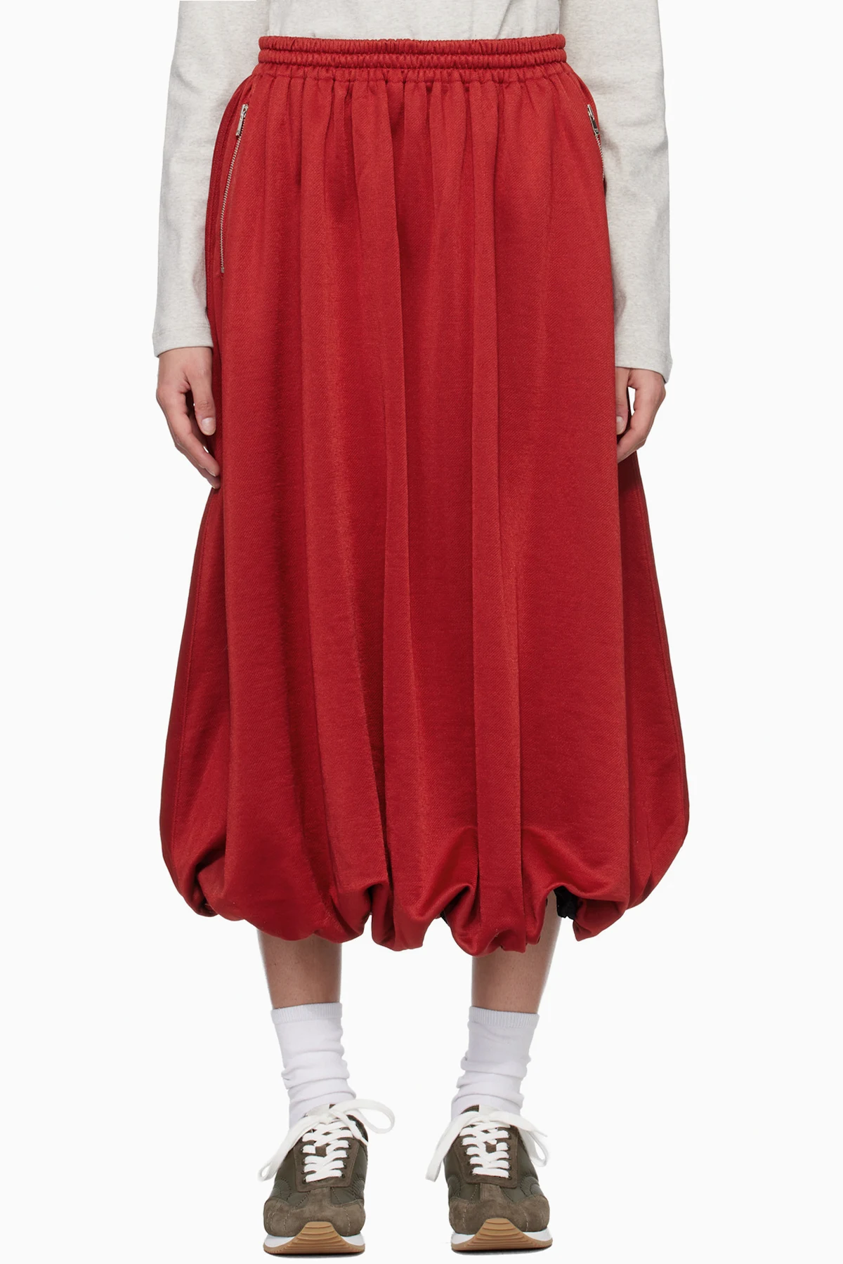 Red Balloon Track Midi Skirt