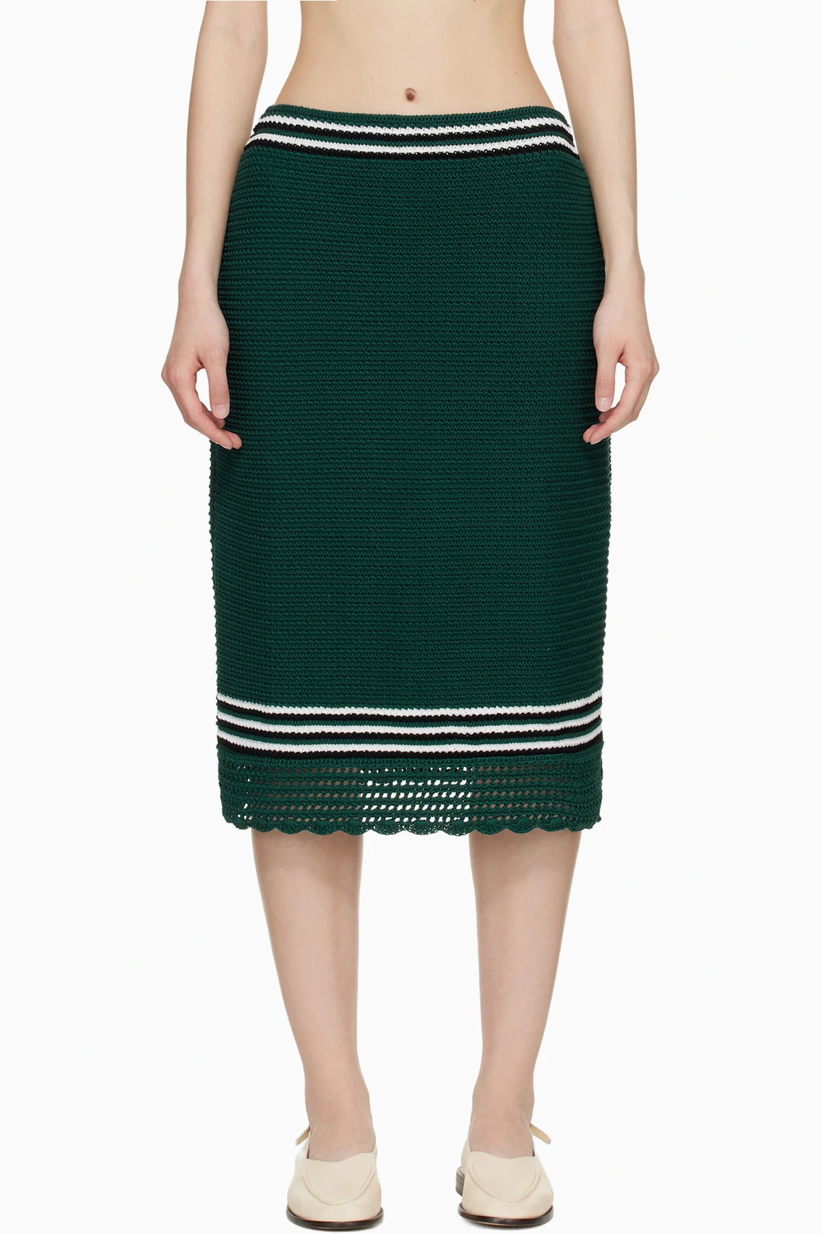Green Kienholz Midi Skirt