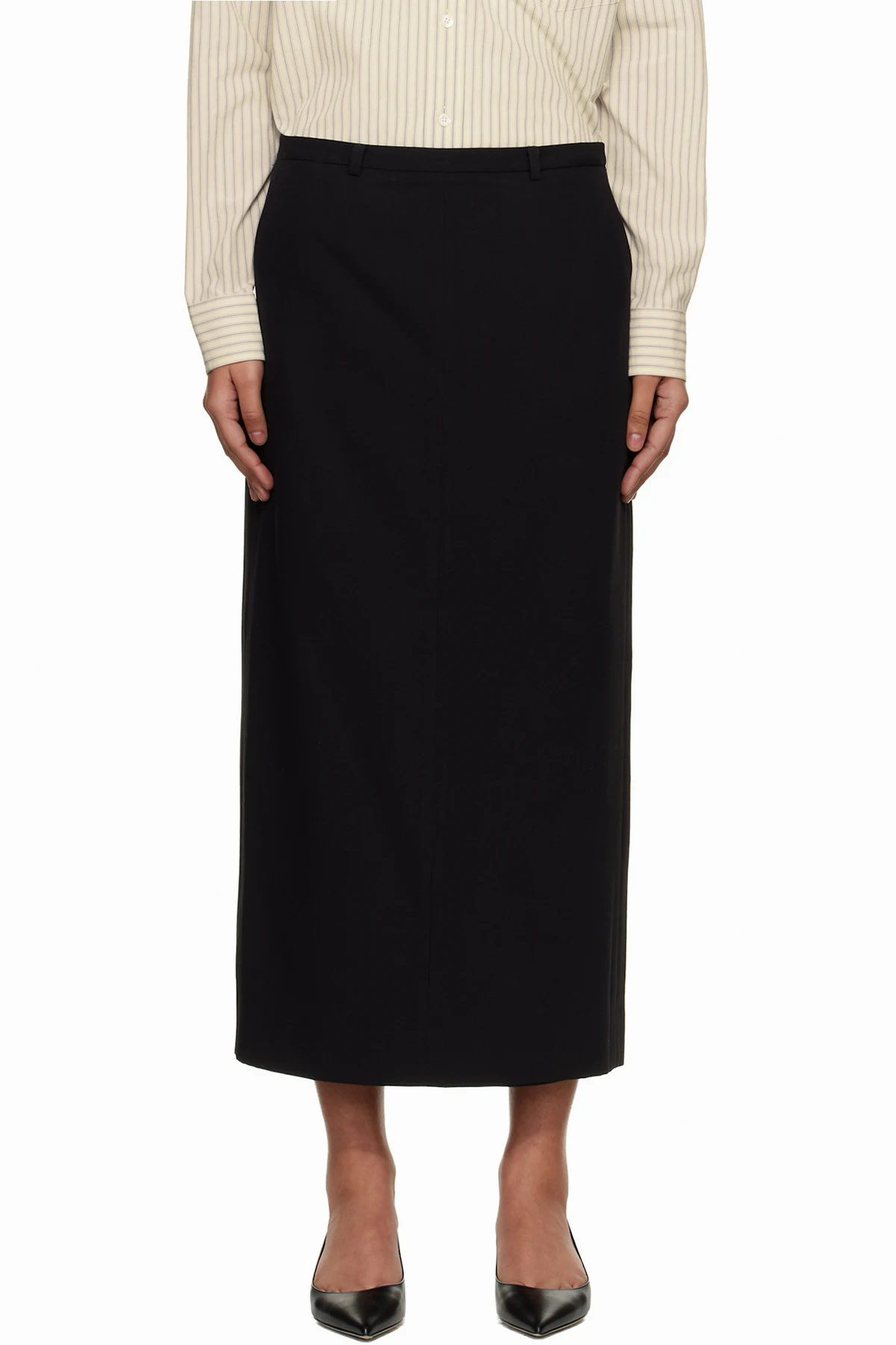Black H-Line Maxi Skirt
