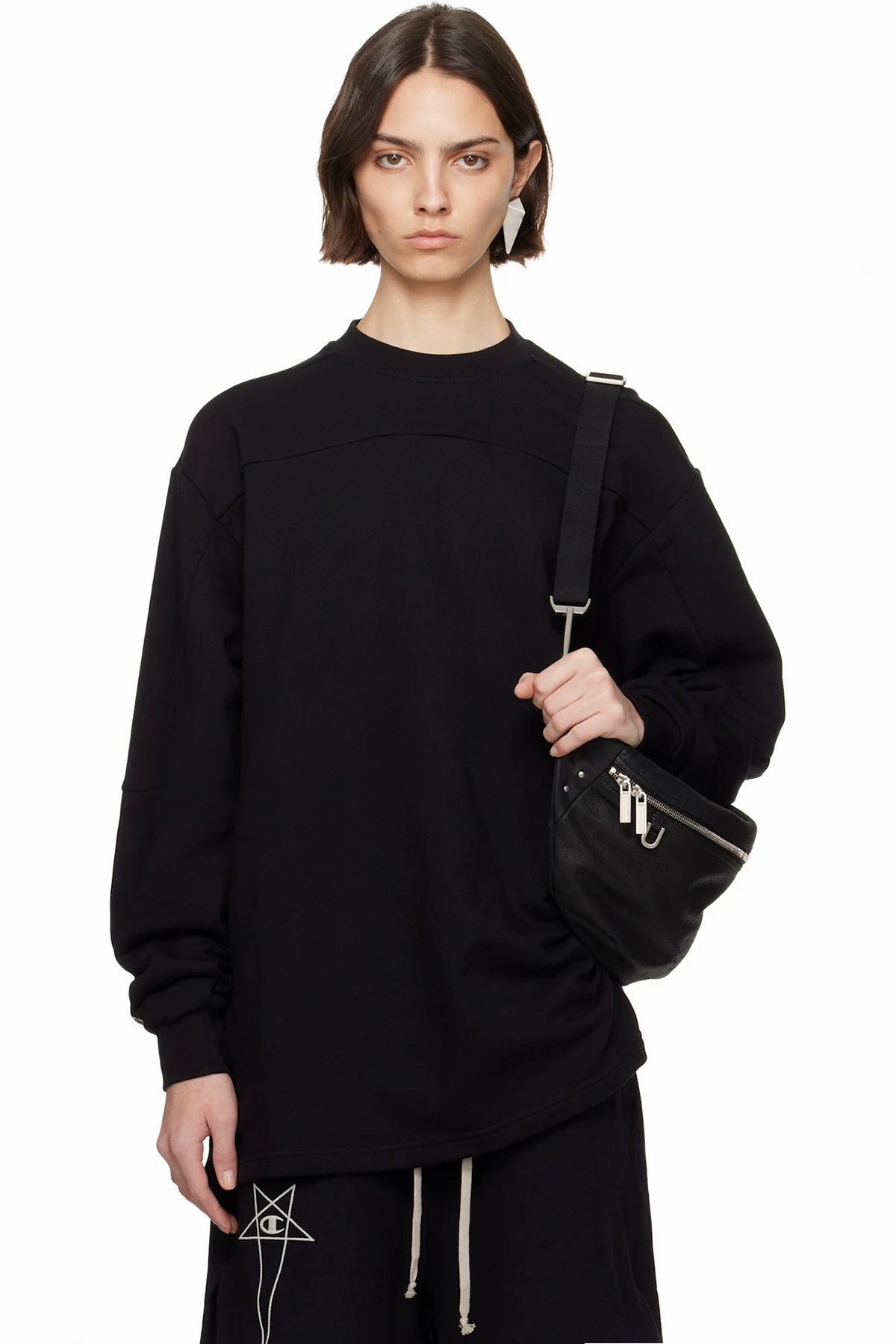 Black Champion Edition Girdered Sweatshirt