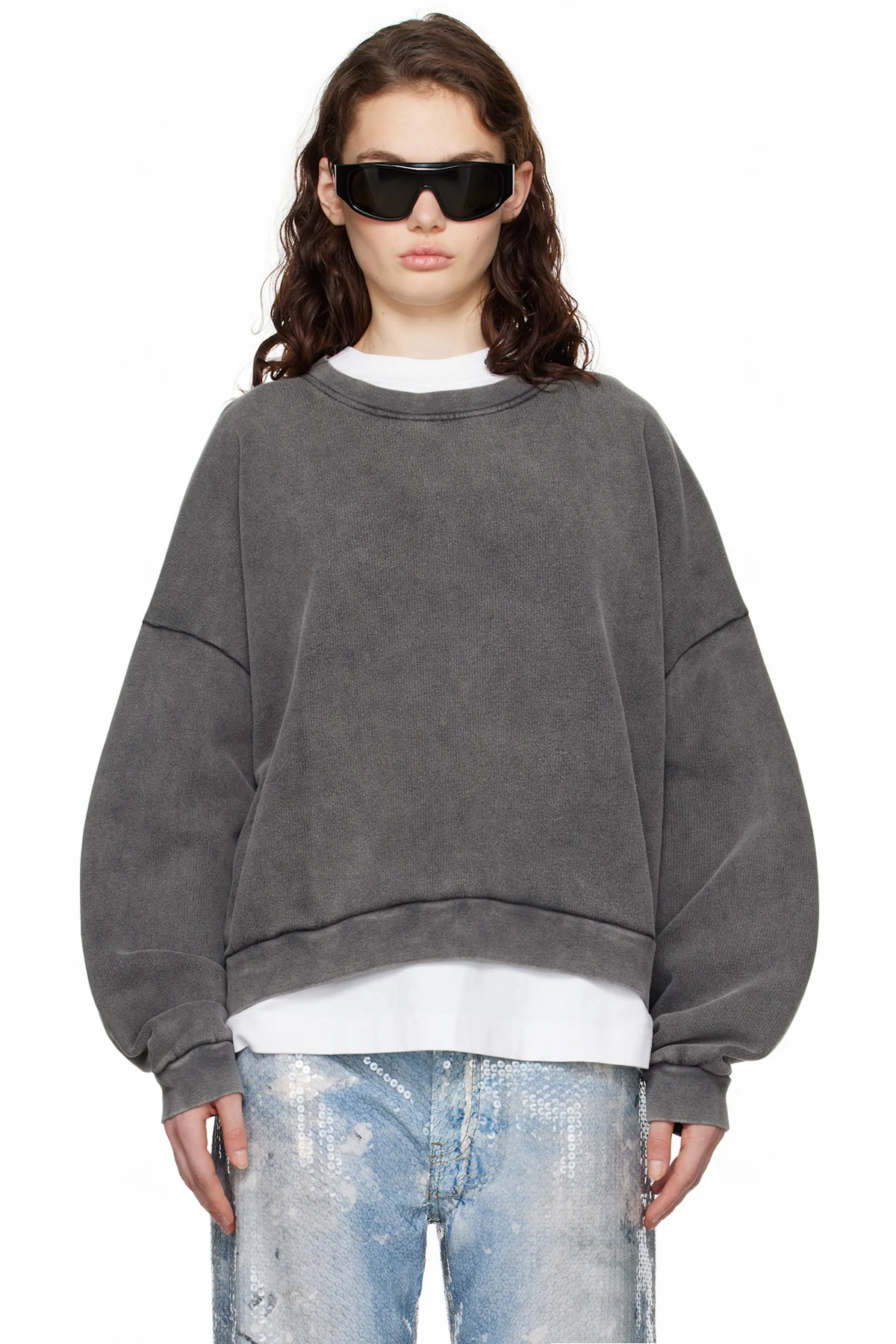 Gray Logo Patch Sweatshirt