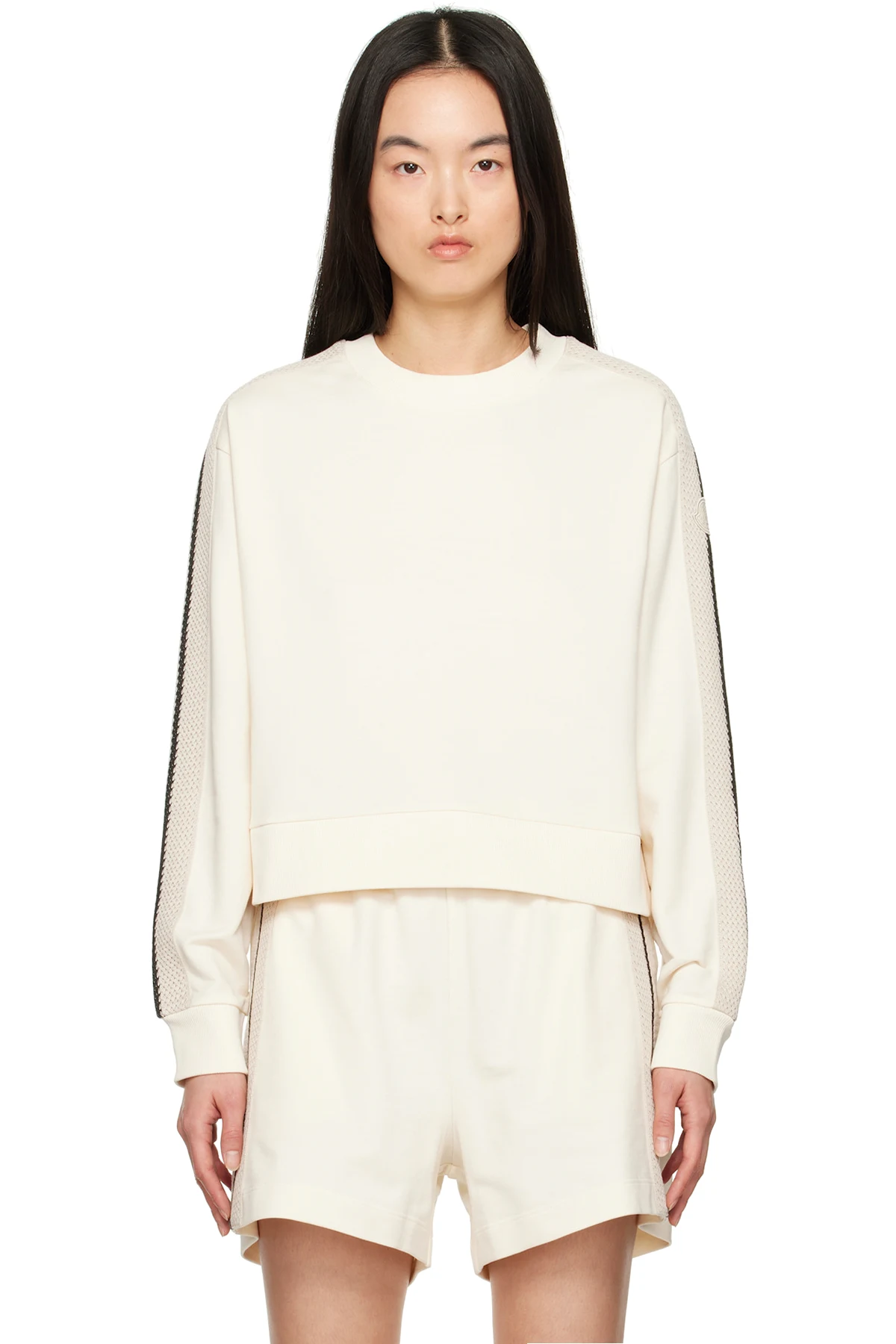 Off-White Striped Trim Sweatshirt
