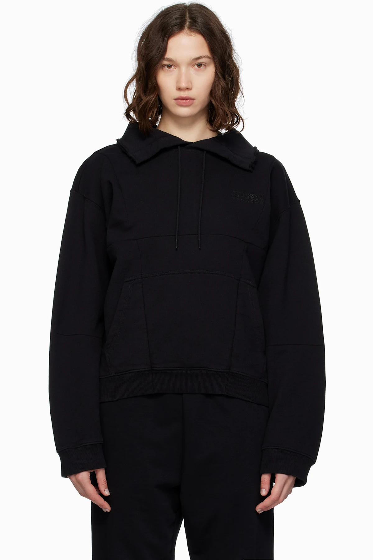 Black Collared Sweatshirt