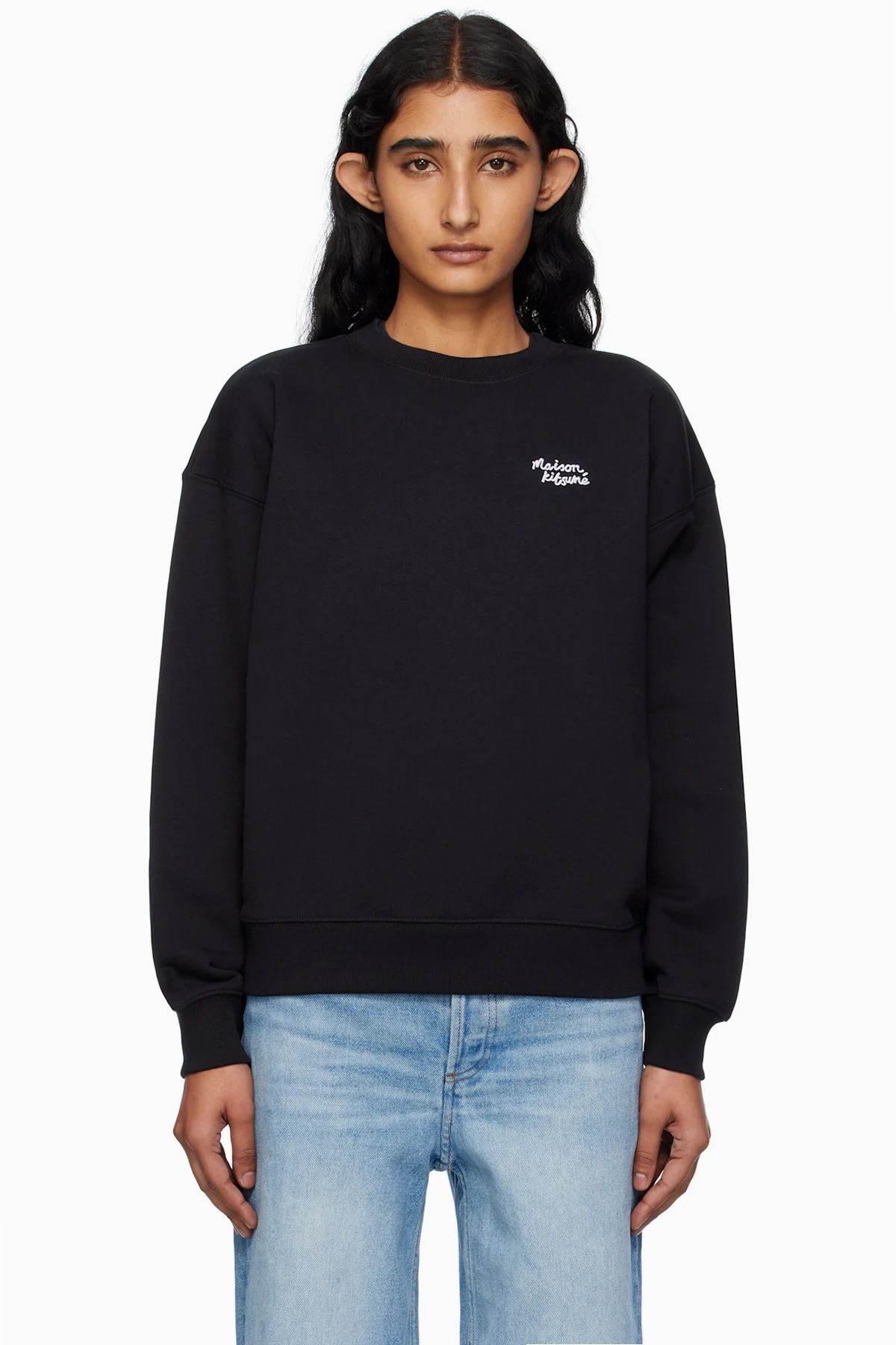Black 'Maison Kitsuné' Handwriting Comfort Sweatshirt