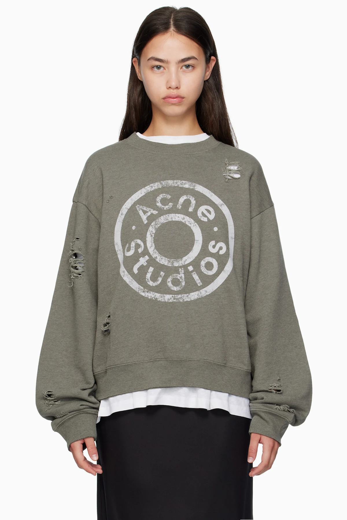 Gray Printed Logo Sweatshirt