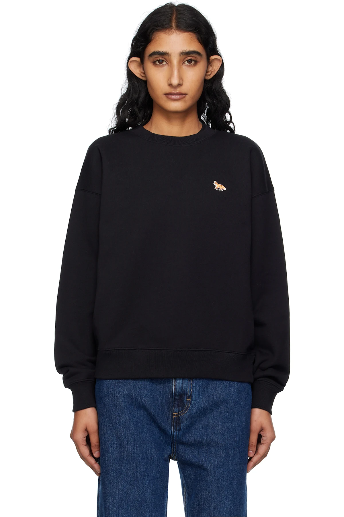 Black 'Baby Fox' Comfort Sweatshirt